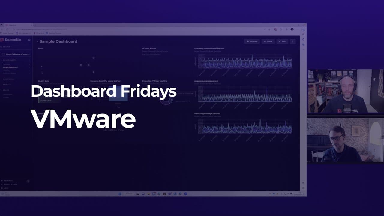 Consolidated VMware health and performance dashboard - SquaredUp