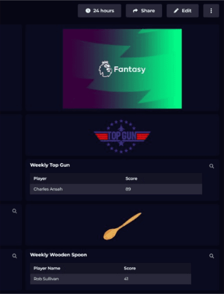 Fantasy+ Dashboard